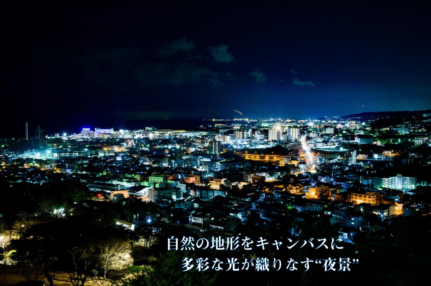 日本夜景遺産に選定された、“かみね公園からの夜景”