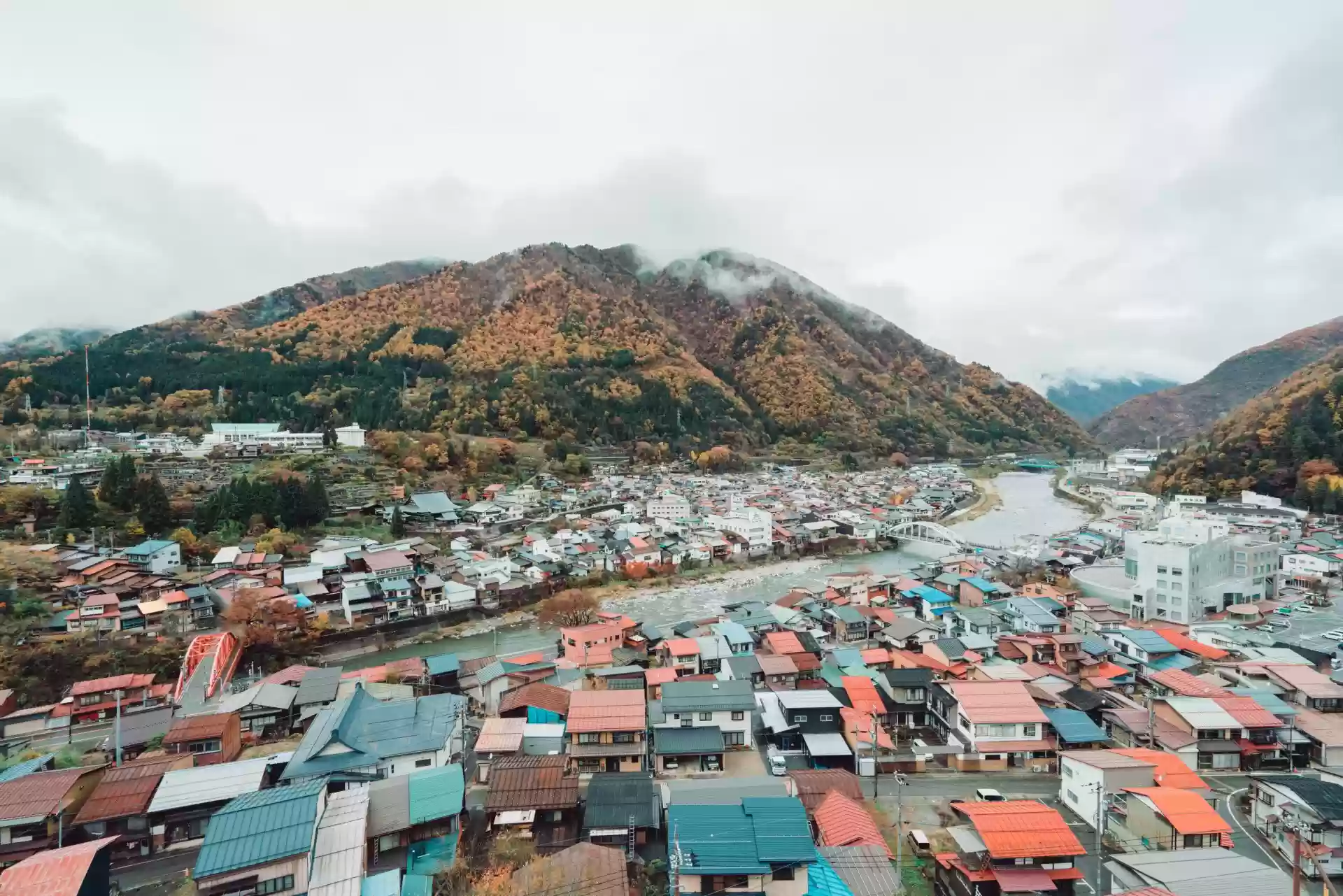 飛騨市神岡町の町並み